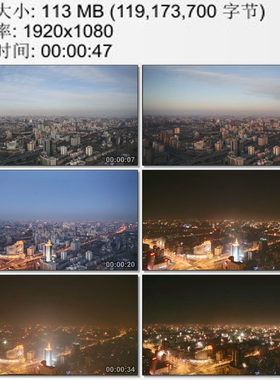 鸟瞰北京除夕之夜的礼花夜幕降临延时摄影 节日焰火 实拍视频素材