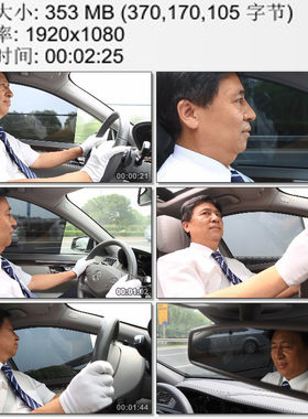 国宾礼仪车队中年男司机开车特写镜头多角度拍摄 实拍视频素材
