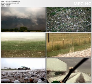 冰雹天气下冰雹恶劣天气狂风暴雨雹子道路救援自然灾害视频素材