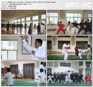 沧州孟村国际八极拳武术学校回族武功 拳师教拳 高清实拍视频素材