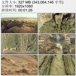 黄河与黄土高原奇特的地形地貌 高清实拍视频素材