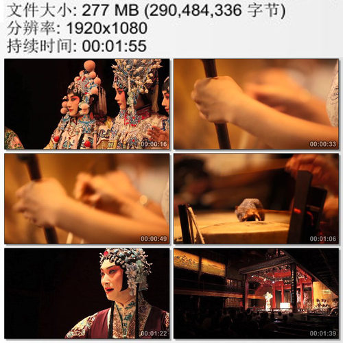 京剧花旦舞台表演戏曲演出 琴师伴奏 国粹艺术 高清实拍视频素材