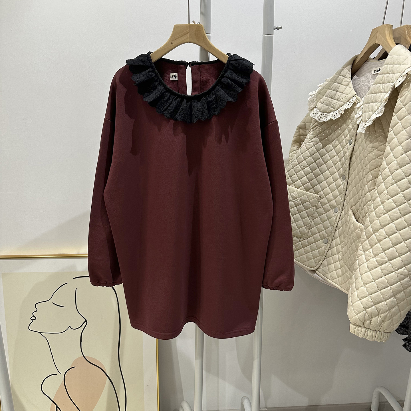 彩色豆豆家原创设计中长款T恤