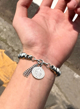 韩版霸气钛钢手链男士手镯饰品