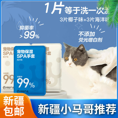 宠物免洗手套清洁猫咪湿巾