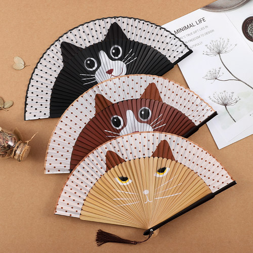 女士卡通扇子价格 女士卡通扇子图片 星期三