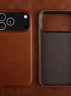 油蜡纹真皮适用苹果16Promax手机壳15Pro新款17Air高级商务14简约个性小众软皮质13小牛皮12全包防摔11保护套