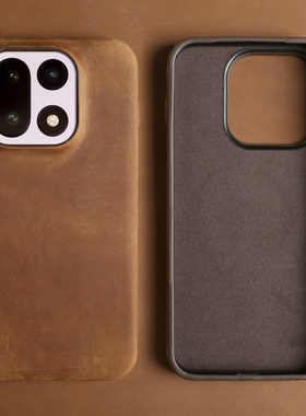 真皮疯马皮适用一加15手机壳1+13新款12R高级11R商务简约ACE5Pro小众ACE3软皮质牛皮Nord全包防摔10T保护套9