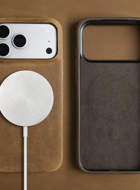 真皮疯马皮适用苹果17Promax手机壳16Pro新款Air高级商务15简约小众软皮质14小牛皮13磁吸全包防摔12保护套11