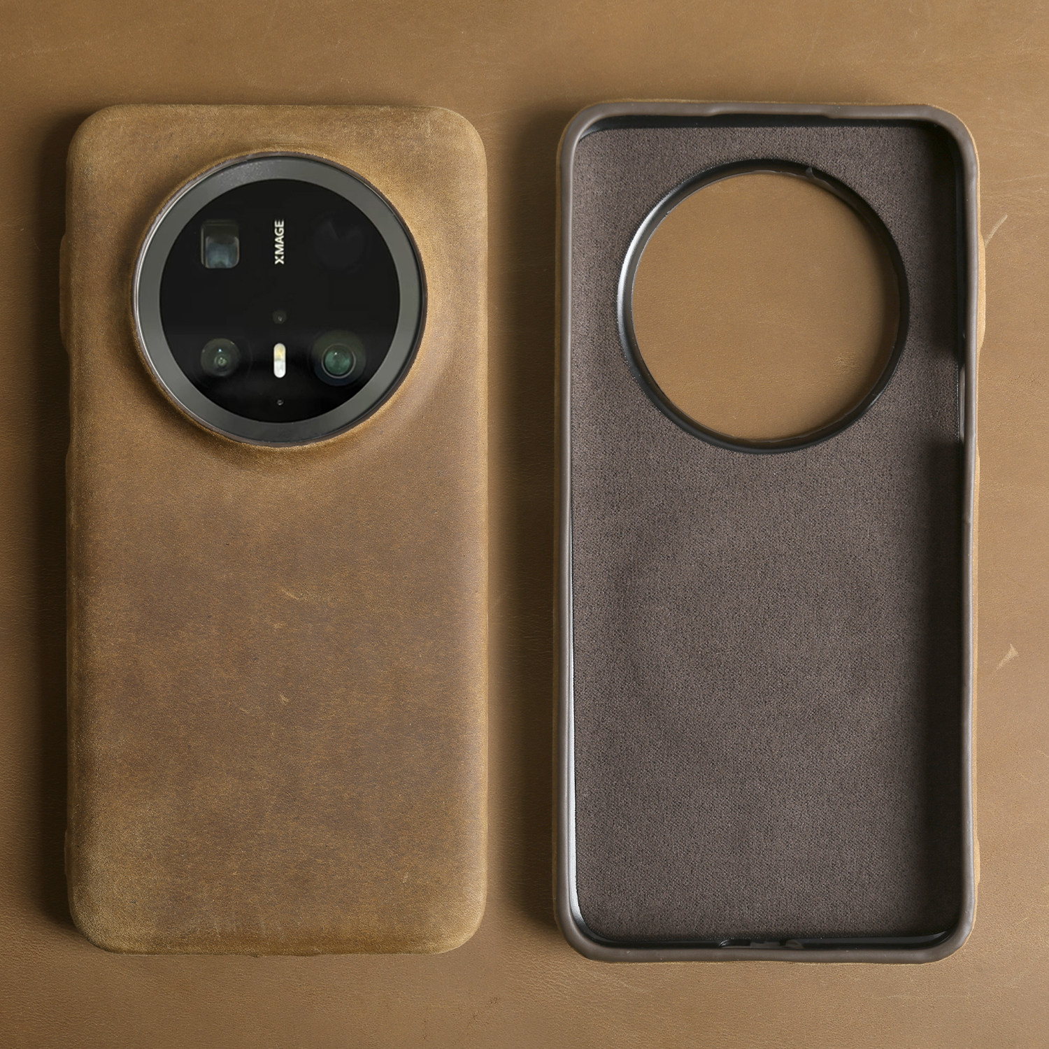 疯马皮真皮适用华为Mate80ProMax手机壳新款mate70pro+高级商务简约个性小众mate60软皮小牛皮全包防摔保护套