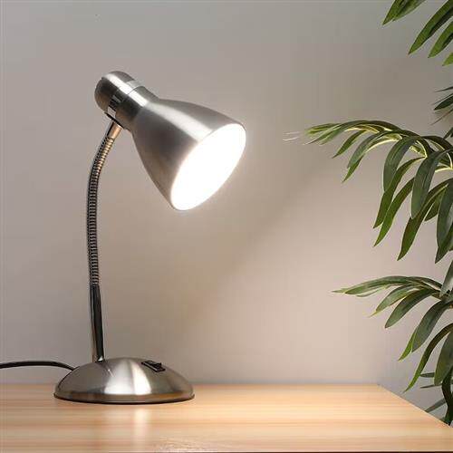 老式金属书桌床头灯办公复古护眼台灯27螺口黄光可调光插电式