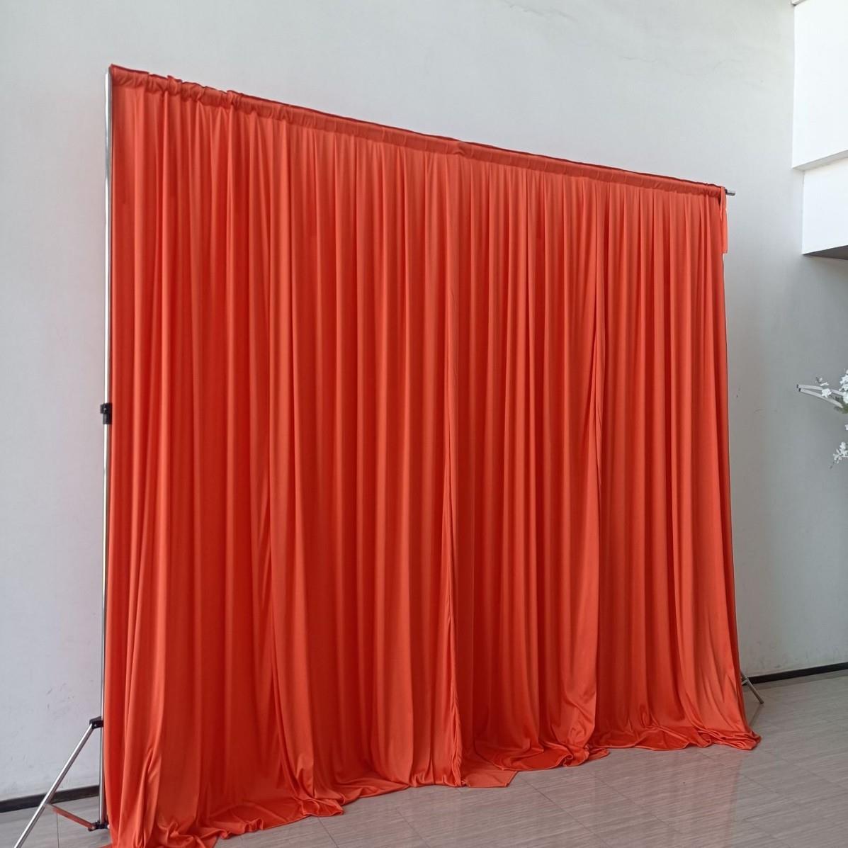 婚庆舞台背景纱幔牛奶丝弹力布婚礼场地酒店装饰舞台幕布吊顶帷幔