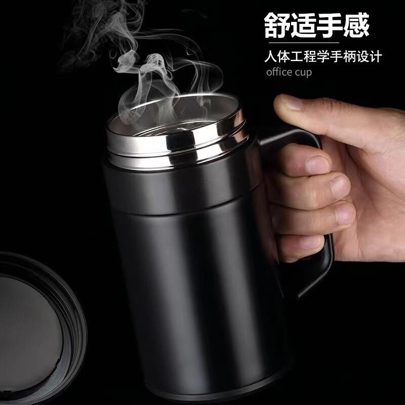 新款手柄保温杯不锈钢真空办公杯商务水杯可定