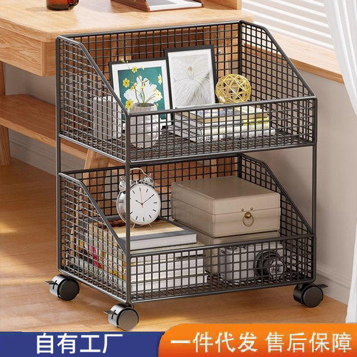 桌边可移动书架家用多层简易储物书柜学生课桌旁书本收纳置物架子