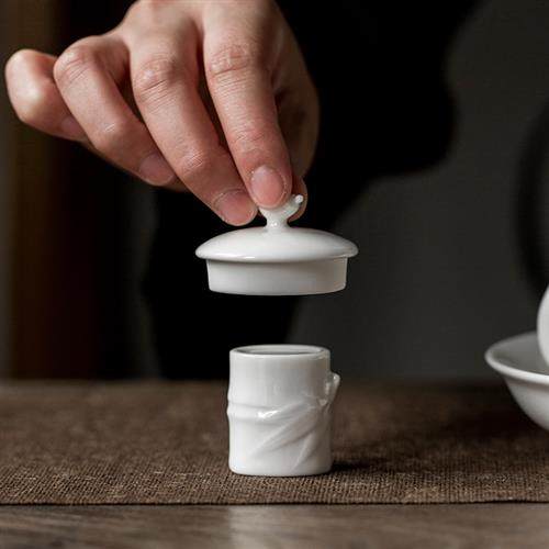 白瓷盖置陶瓷壶盖托紫砂茶壶盖碗盖子配件茶具垫功夫茶道零配中式