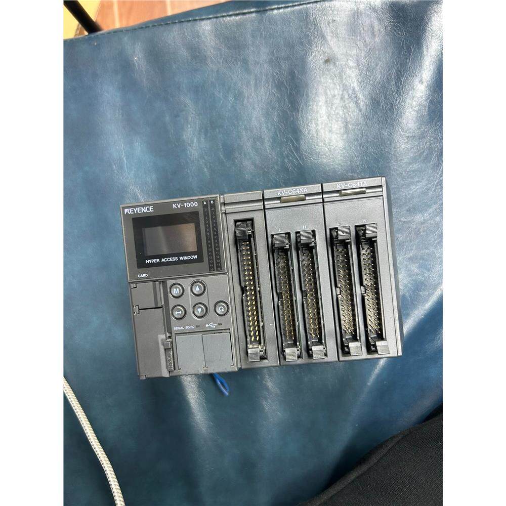 基恩士PLC拆机套装,型号包括KV-1000主机和输入输出模
