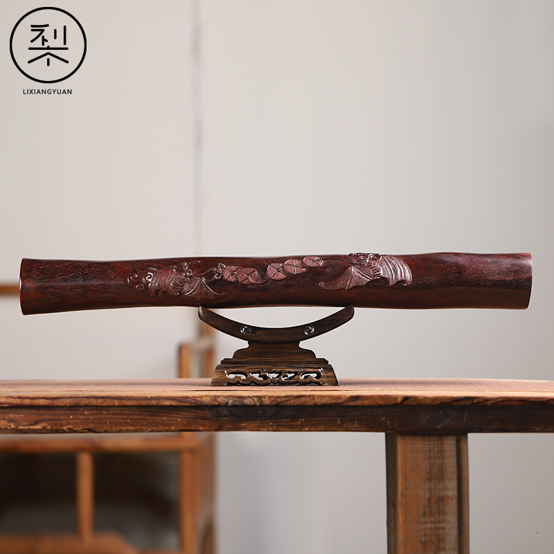 印度小叶紫檀五福临门横财摆件