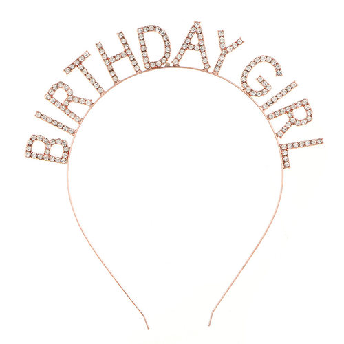 生日派对水钻字母生日发箍 女新款生日女孩birthday girL头箍头饰