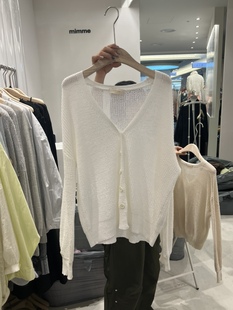 东大门2024春季 新款 时尚 女 MIMME韩国代购 气质洋气减龄长袖 针织衫