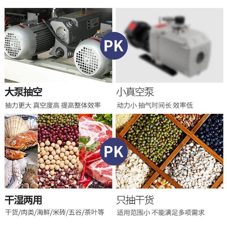 600型加深款双室真空装机酱 干湿两用条四封600熟食鸭包抽真空机