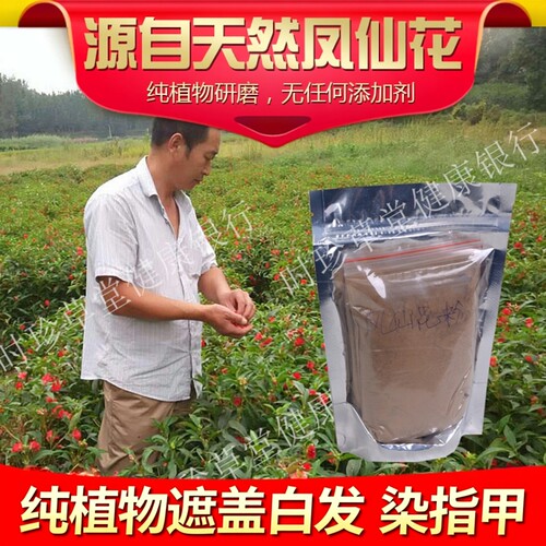 凤仙花粉指甲草纯植物遮盖白发