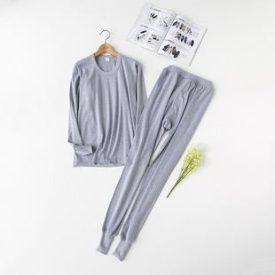 线衣线裤 男士 爸爸爷爷宽松衬衣衬裤 中老年人加肥加大纯棉秋衣秋裤