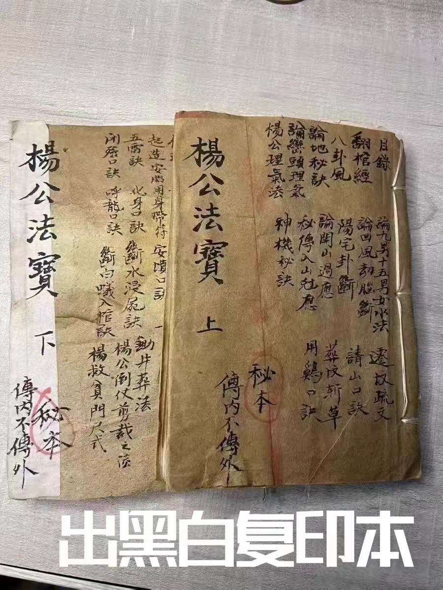家藏好书书法  杨公法宝 上册+下册出售黑白复印本字帖书法
