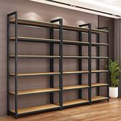 货架置物架家用多层书架仓储钢木架简易超市鞋 店包包展示架可拆卸