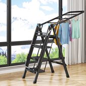 梯子晾衣架两用人字梯楼梯加厚家用折叠室内多功能落地二合一