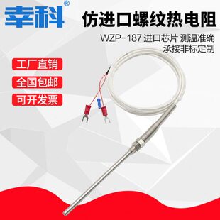 仿进口温度传感器CA 187PT100热电阻M8螺纹热电偶感温棒探头 WZPT