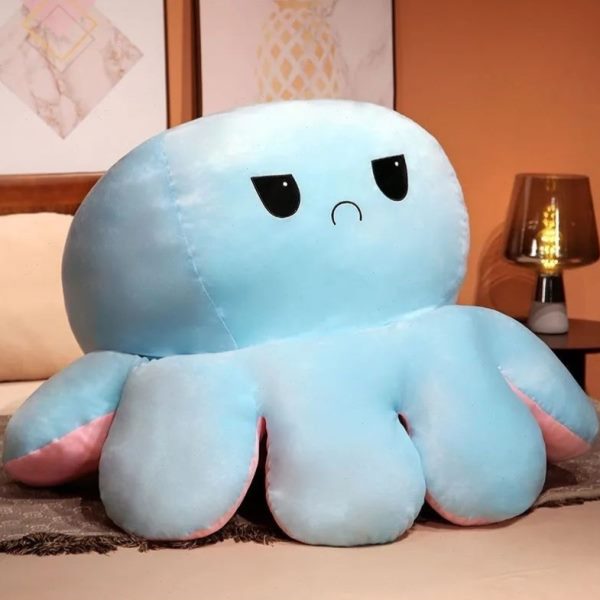 翻章鱼水母转抱枕公仔双面大娃娃小变脸玩偶生日礼物女生毛绒玩具
