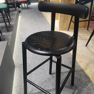 现代简约吧台椅轻奢吧凳家用高脚椅椅北欧吧椅酒吧椅实木吧椅前台