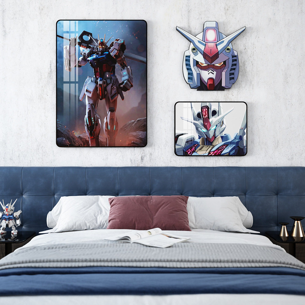 b36 高达装饰画儿童房床头背景墙动漫机器人挂画男孩电竞房间壁画