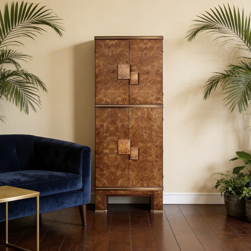 意式轻奢实木指纹锁珠宝柜