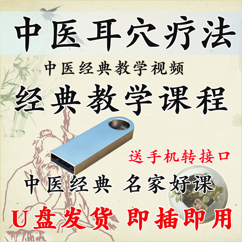 U盘零基础学习中医耳穴疗法视频教学耳穴入门自学耳穴手法穴位