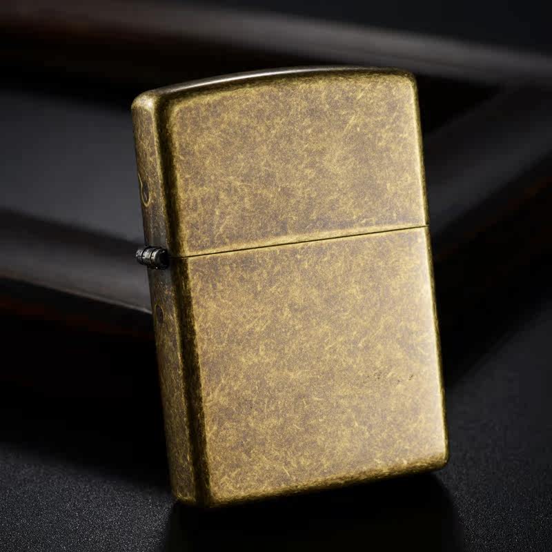 Zippo打火机美国原装正版花砂仿古铜201FB怀旧耐磨ZP男士个性礼物