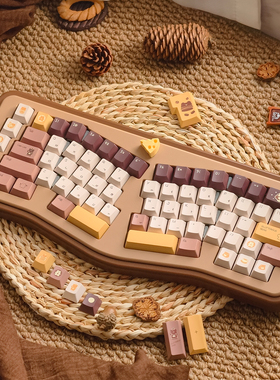 beefun黄油小熊英/韩文键帽客制化磁轴机械键盘PBT热升华原厂高度