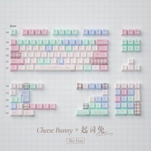 原厂起司兔键盘键帽136键PBT+PC