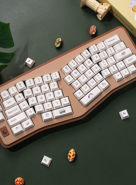 beefun原创萌系甜点机械键盘键帽极简白PBT热升华原厂/MOA高度