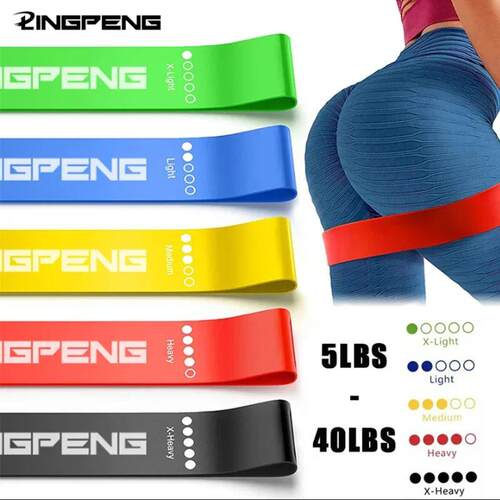 5 Different Resistance Bands Yoga Band Fitness Exercise Trai