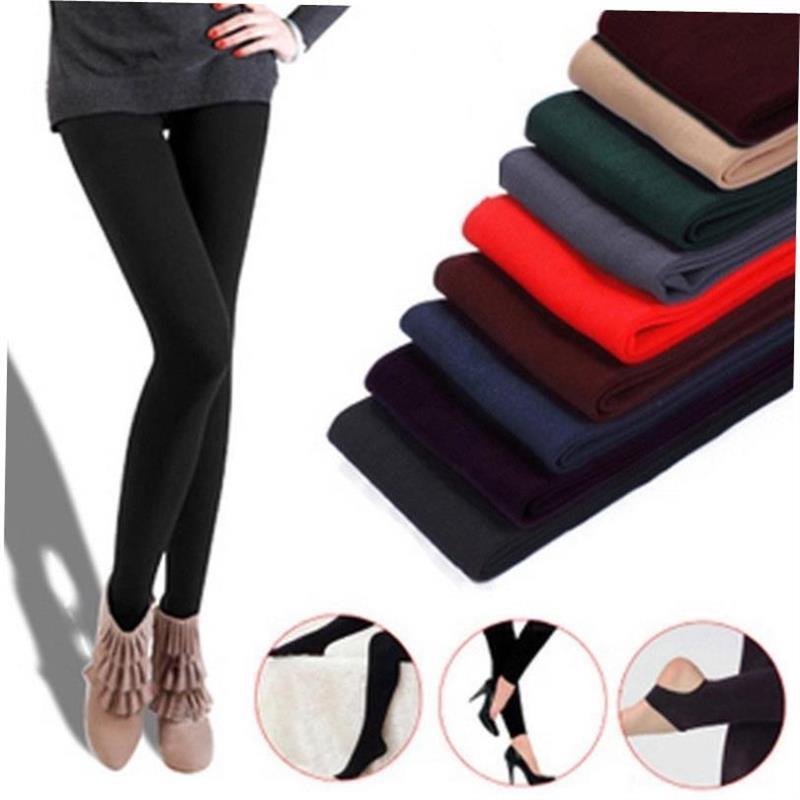 Woollen leggings, tights, nd long Johns秋冬季加厚加绒九分黑