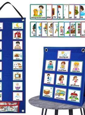 Chldren Vsual Schedule Calendar Chart Autsm Learnng Mate新款
