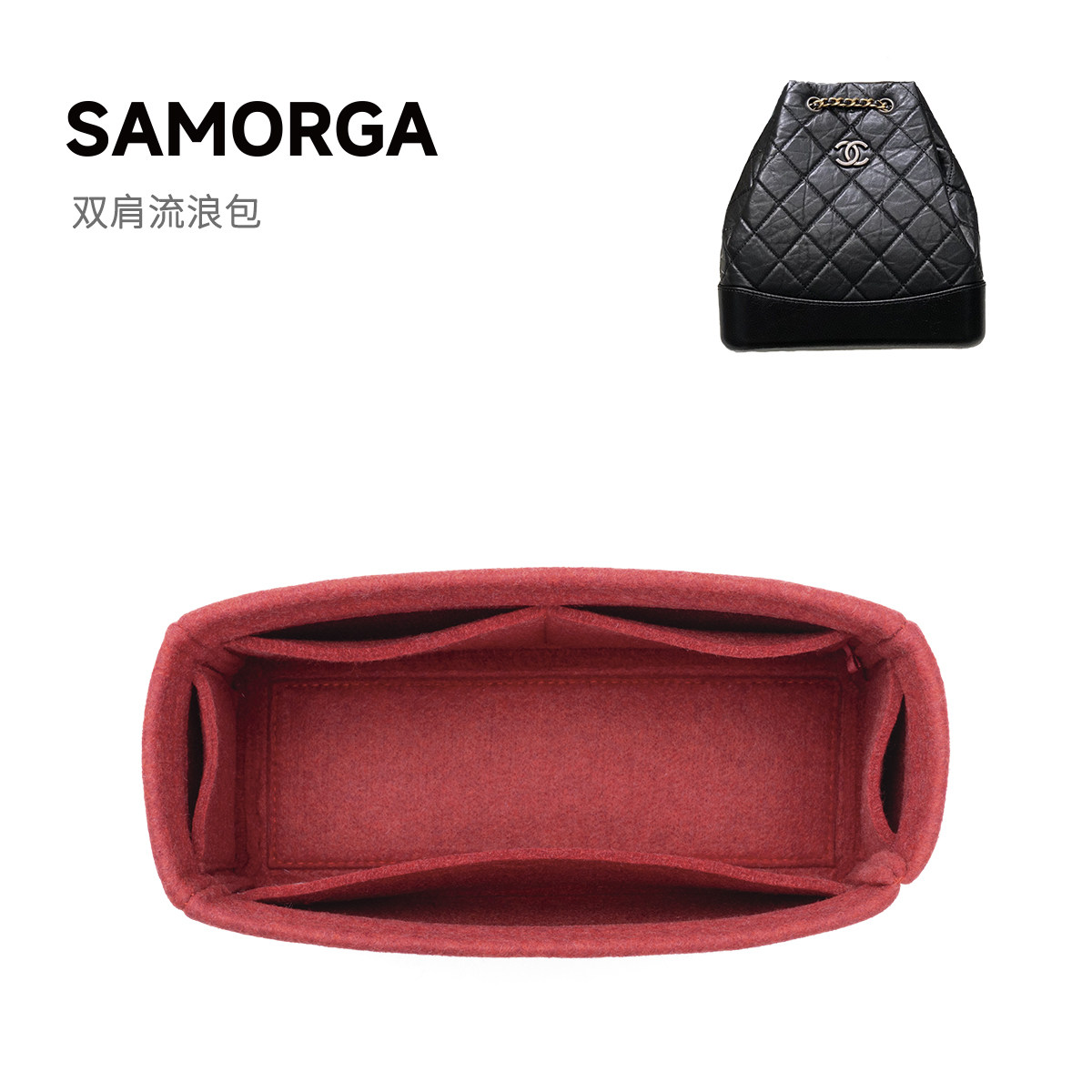 韩国进口流浪双肩包毛毡内胆