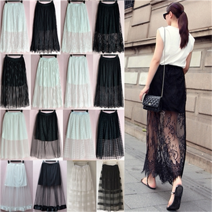 Yarn skirt Lace Rustle skirt Mid length version 2019 new pattern Jacobs Smaller longuettein the Women's clothing/Boutique , Skirts  category - from Buy2taobao.com to provide professional Taobao agent buy service