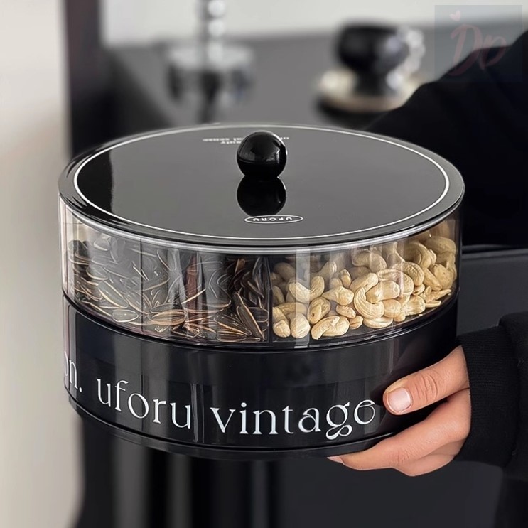 轻奢干果盘家用客厅茶几糖果零食坚果分格摆放盘花生瓜子收纳盒