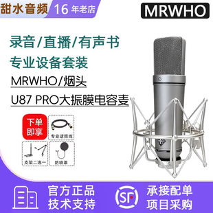 MRWHO烟头 麦克风直播录音专业高端 U87PRO烟头手工大震膜电容式
