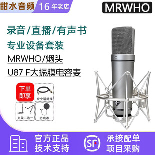 F大振膜电容麦克风 录音棚专业话筒直播配音有声书 U87 MRWHO烟头
