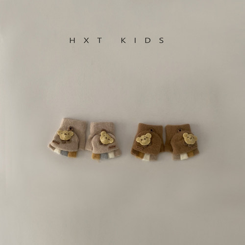 小熊保暖护手柔软翻盖