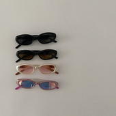 儿童太阳镜夏季 个性 洋气椭圆框防紫外线眼镜潮童宝宝出游穿搭墨镜