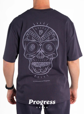 PROGRESS 烟紫唐骷髅T恤 巴西柔术NOGI 官方直营